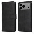 For iPhone 18 Pro Max / 17 Pro Max Case Wallet PU Leather Folio Flip Phone Cover - Black