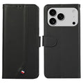 For iPhone 18 Pro Max / 17 Pro Max Case RFID Blocking Flip Leather Phone Cover - Black