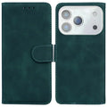 For iPhone 18 Pro Max / 17 Pro Max Case Solid Color Leather Wallet Phone Cover - Green