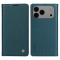 YIKATU For iPhone 18 Pro Max / 17 Pro Max Phone Cases  Magnetic Closure PU Leather Mobile Cover - Green