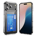 For iPhone 18 Pro Max / 17 Pro Max Clear Case TPU + PC + Acrylic Cell Phone Case with Card Holder