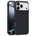 ABEEL For iPhone 18 Pro Max / 17 Pro Max Case Compatible with MagSafe Wide Carbon Fiber Texture Back Cover - Black