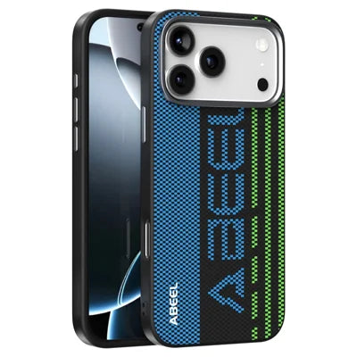 ABEEL For iPhone 18 Pro Max / 17 Pro Max Case Compatible with MagSafe Micro-Embossing 6D Printed PC TPU Aluminum Alloy Leather Phone Cover - Outstanding No. 1