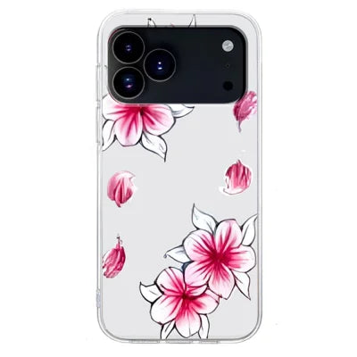 For iPhone 18 Pro Max / 17 Pro Max Case Soft TPU Pattern Printing Phone Cover - Cherry Blossom