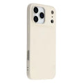 For iPhone 18 Pro Max / 17 Pro Max TPU Case Soft Fiber Lining Anti-Scratch Phone Cover - White