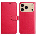 For iPhone 18 Pro Max / 17 Pro Max Wallet Phone Case Stand PU Leather Folio Flip Cover with 8 Card Slot - Rose