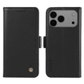 YIKATU For iPhone 18 Pro Max / 17 Pro Max Wallet Phone Case  YK-003 Leather Stand Cover -  Black