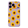For iPhone 18 Pro Max / 17 Pro Max Case Sunflowers Pattern Printing Straight Edge TPU Phone Back Cover - Purple