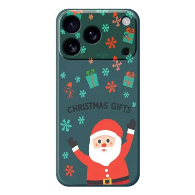 For iPhone 18 Pro Max / 17 Pro Max Case Christmas Gifts Pattern Printing Straight Edge TPU Phone Back Cover - Green