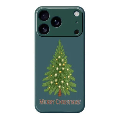For iPhone 18 Pro Max / 17 Pro Max Case Christmas Tree Pattern Printing Straight Edge TPU Phone Back Cover - Green