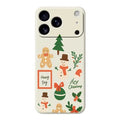 For iPhone 18 Pro Max / 17 Pro Max Case Christmas Snowman Pattern Printing Straight Edge TPU Phone Back Cover - Beige