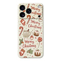 For iPhone 18 Pro Max / 17 Pro Max Case Merry Christmas Pattern Printing Straight Edge TPU Phone Back Cover - Beige