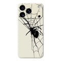 For iPhone 18 Pro Max / 17 Pro Max Case Spider Pattern Printing Straight Edge TPU Phone Back Cover - Beige