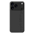 For iPhone 18 Pro Max / 17 Pro Max Case WordArt Pattern Printing Straight Edge TPU Phone Back Cover - Black