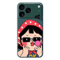 For iPhone 18 Pro Max / 17 Pro Max Case Cute Kid Pattern Printing Straight Edge TPU Phone Back Cover - Green