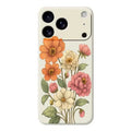 For iPhone 18 Pro Max / 17 Pro Max Case Beautiful Flowers Pattern Printing Straight Edge TPU Phone Back Cover - Beige