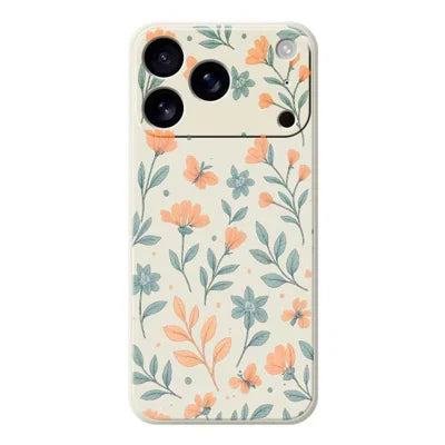 For iPhone 18 Pro Max / 17 Pro Max Case Yellow Flowers Pattern Printing Straight Edge TPU Phone Back Cover - Beige