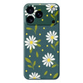 For iPhone 18 Pro Max / 17 Pro Max Case White Flowers Green Leaves Pattern Printing Straight Edge TPU Phone Back Cover - Green