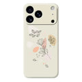 For iPhone 18 Pro Max / 17 Pro Max Case Sketch Leaves Pattern Printing Straight Edge TPU Phone Back Cover - Beige