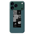 For iPhone 18 Pro Max / 17 Pro Max Case Stitching Photos Pattern Printing Straight Edge TPU Phone Back Cover - Green