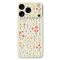 For iPhone 18 Pro Max / 17 Pro Max Case Flowers and Grass Pattern Printing Straight Edge TPU Phone Back Cover - Beige