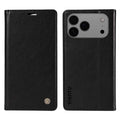 YIKATU For iPhone 18 Pro Max / 17 Pro Max Wallet Case  YK-006 Magnetic Closure Leather Phone Cover Litchi Texture - Black