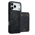 LC.IMEEKE L3 For iPhone 18 Pro Max / 17 Pro Max Magnetic Case Detachable Card Holder Leather TPU Mobile Cover - Black