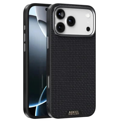 ABEEL For iPhone 18 Pro Max / 17 Pro Max Case Compatible with MagSafe Textured Micro-Embossing Back Cover - Black