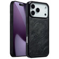 LC.IMEEKE For iPhone 18 Pro Max / 17 Pro Max Magnetic Case Compatible with MagSafe Leather + TPU Back Cover - Black