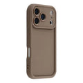 For iPhone 18 Pro Max / 17 Pro Max Case Grooved Design TPU Anti Slip Phone Cover - Brown