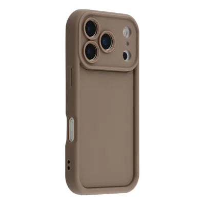 For iPhone 18 Pro Max / 17 Pro Max Case Grooved Design TPU Anti Slip Phone Cover - Brown