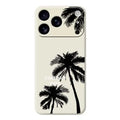 For iPhone 18 Pro Max / 17 Pro Max Case Coconut Tree Pattern Printing Straight Edge TPU Phone Back Cover - Beige