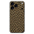 For iPhone 18 Pro Max / 17 Pro Max Case Leopard Print Pattern Printing Straight Edge TPU Phone Back Cover - Black