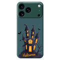 For iPhone 18 Pro Max / 17 Pro Max Case Halloween Castle Pattern Printing Straight Edge TPU Phone Back Cover - Green