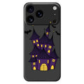 For iPhone 18 Pro Max / 17 Pro Max Case Bat Castle Pattern Printing Straight Edge TPU Phone Back Cover - Black