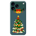 For iPhone 18 Pro Max / 17 Pro Max Case Christmas Tree Bow Pattern Printing Straight Edge TPU Phone Back Cover - Green