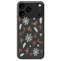 For iPhone 18 Pro Max / 17 Pro Max Case Leaves and Canes Pattern Printing Straight Edge TPU Phone Back Cover - Black