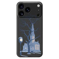 For iPhone 18 Pro Max / 17 Pro Max Case Street Outside The Castle Pattern Printing Straight Edge TPU Phone Back Cover - Black