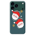 For iPhone 18 Pro Max / 17 Pro Max Case Cute Santa Claus Pattern Printing Straight Edge TPU Phone Back Cover - Green