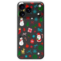 For iPhone 18 Pro Max / 17 Pro Max Case Christmas Decorations Pattern Printing Straight Edge TPU Phone Back Cover - Black