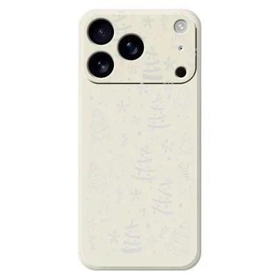 For iPhone 18 Pro Max / 17 Pro Max Case Snowflake Gingerbread Pattern Printing Straight Edge TPU Phone Back Cover - Beige