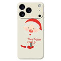 For iPhone 18 Pro Max / 17 Pro Max Case Santa Claus Gift Pattern Printing Straight Edge TPU Phone Back Cover - Beige