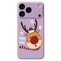 For iPhone 18 Pro Max / 17 Pro Max Case Snowflake Deer Head Pattern Printing Straight Edge TPU Phone Back Cover - Purple