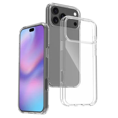 For iPhone 18 Pro Max / 17 Pro Max Case Anti-Scratch TPU + Acrylic Clear Back Phone Cover - Transparent