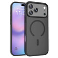 For iPhone 18 Pro Max / 17 Pro Max Case Compatible with MagSafe TPU Frame Acrylic Back Phone Cover Skin Touch - Black