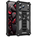 For iPhone 18 Pro Max / 17 Pro Max Phone Case Kickstand Drop Protection PC + TPU Back Cover - Black
