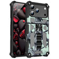 For iPhone 18 Pro Max / 17 Pro Max Case Kickstand PC + TPU Camouflage Military Grade Phone Cover - Light Green