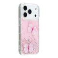 For iPhone 18 Pro Max / 17 Pro Max Case Epoxy PVC Butterfly TPU Aesthetics Phone Cover - Pink