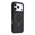 For iPhone 18 Pro Max / 17 Pro Max Case Compatible with MagSafe Kickstand TPU + PC Phone Cover Carbon Fiber Texture