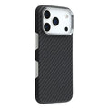 For iPhone 18 Pro Max / 17 Pro Max Magnetic Case 1500D Coarse Texture Aramid Fiber Phone Cover with Metal Lens Frame